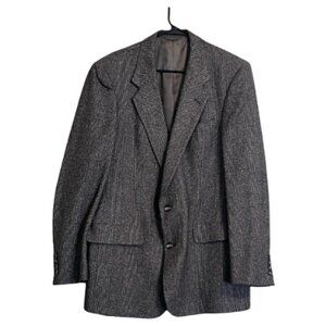 Vintage Christian Dior Monsieur Men Sport Coat Stripe Wool Academia Career
